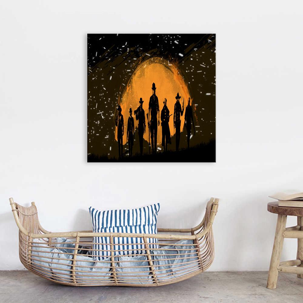 Yellow The Walking Dead 1 Piece HD Multi Panel Canvas Wall Art Frame - Original Frame