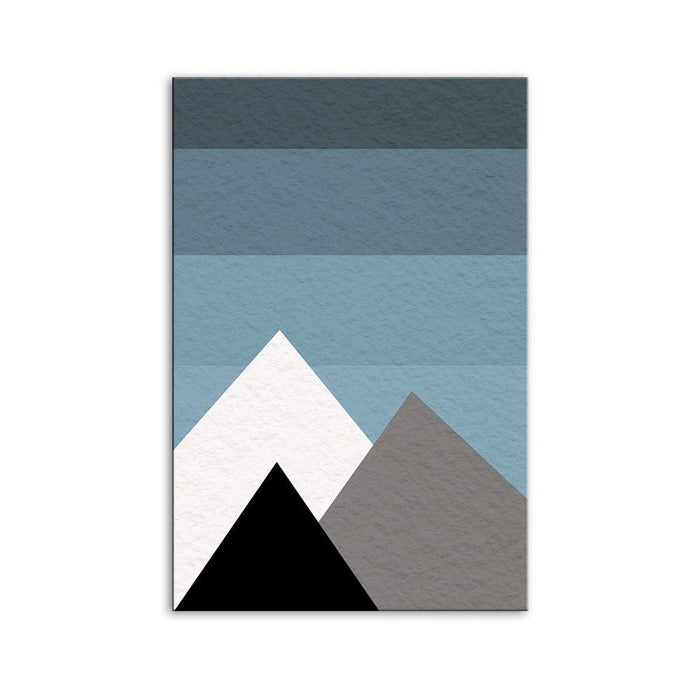 The Blue Abstract Mountains 1 Piece HD Multi Panel Canvas Wall Art Frame - Original Frame