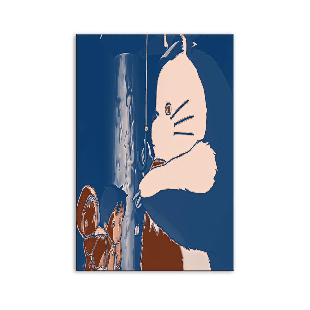 The Abstract Cat Cartoon 1 Piece HD Multi Panel Canvas Wall Art Frame - Original Frame