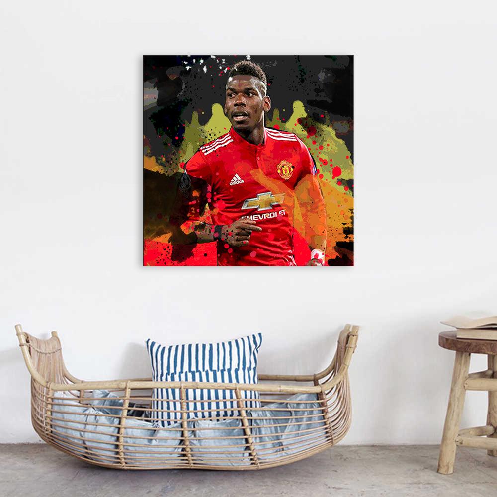 Paul Pogba 1 Piece HD Multi Panel Canvas Wall Art Frame - Original Frame