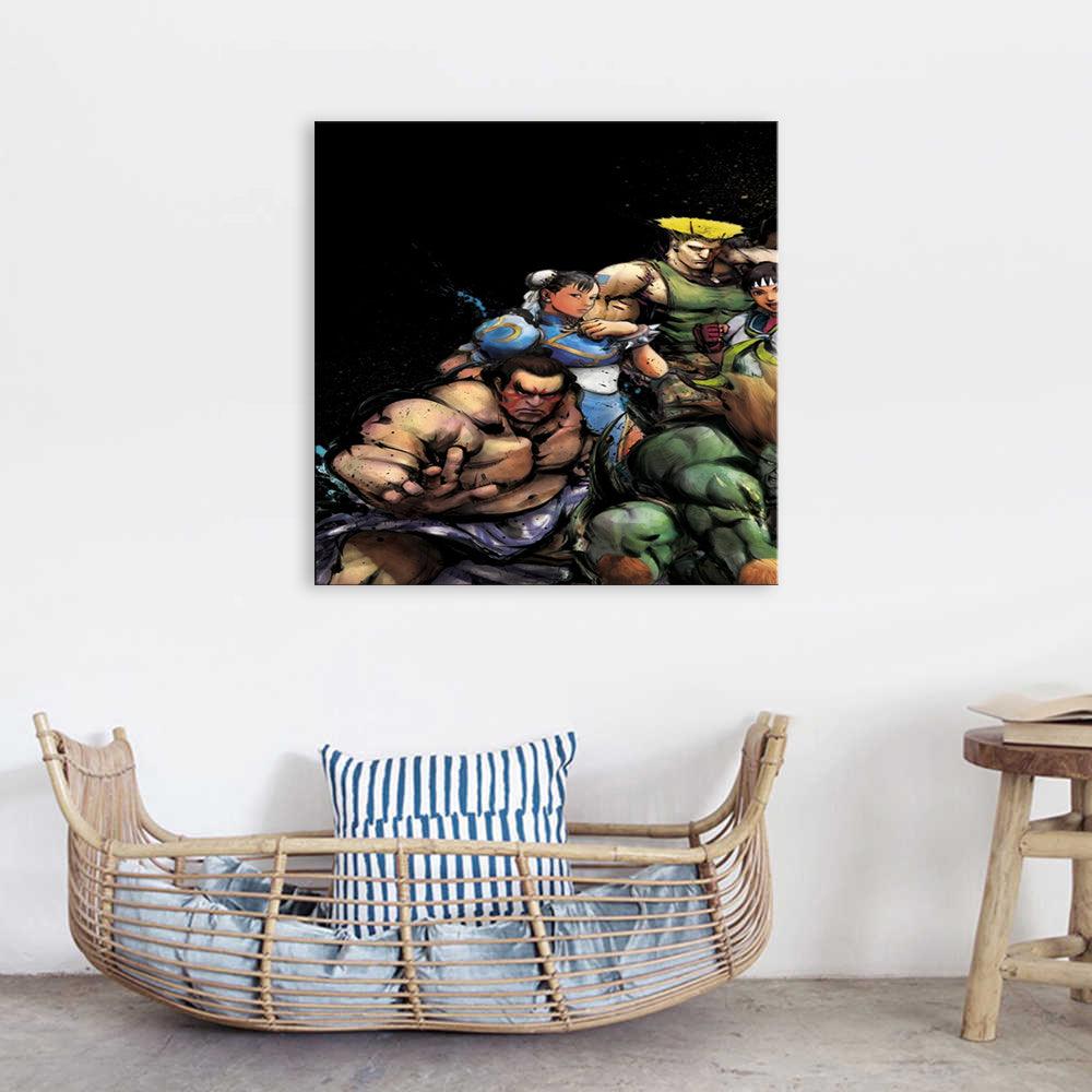 Cartoon Fighter Team 1 Piece HD Multi Panel Canvas Wall Art Frame - Original Frame