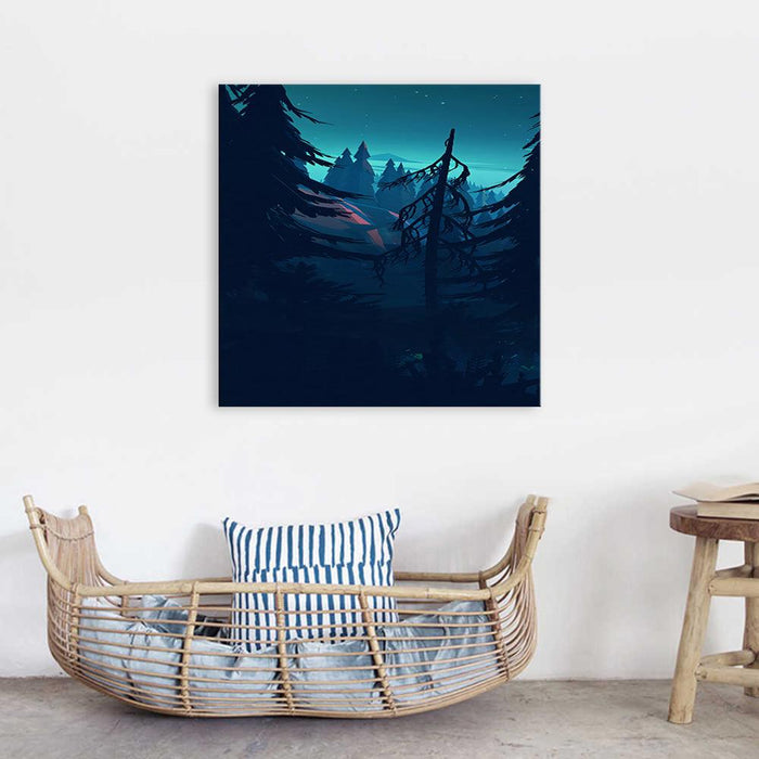 The Blue Woods 1 Piece HD Multi Panel Canvas Wall Art Frame - Original Frame