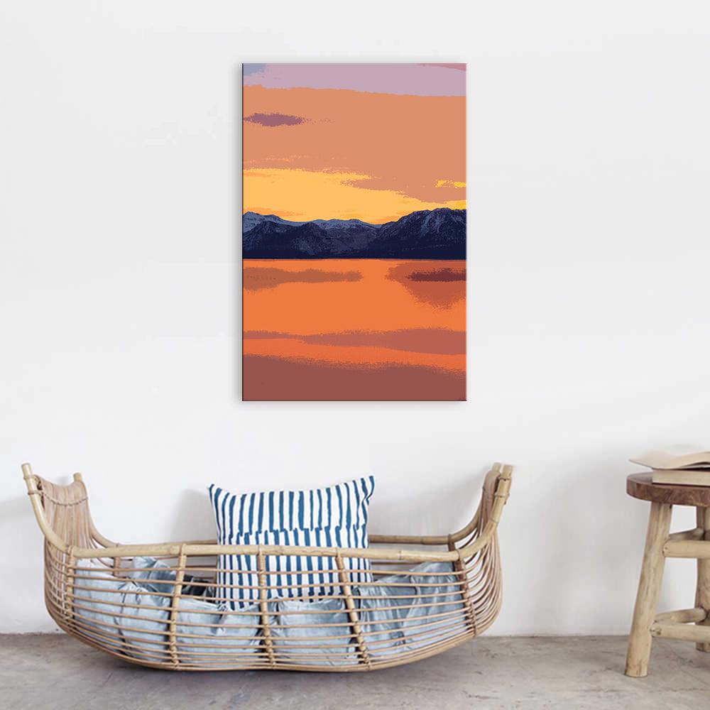 The Fruitsy Sunset 1 Piece HD Multi Panel Canvas Wall Art Frame - Original Frame