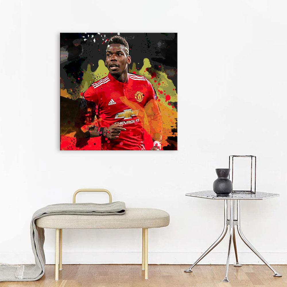 Paul Pogba 1 Piece HD Multi Panel Canvas Wall Art Frame - Original Frame