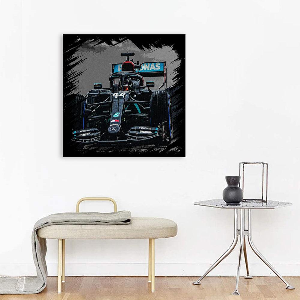 The 44 Formula One Car Portrait 1 Piece HD Multi Panel Canvas Wall Art Frame - Original Frame