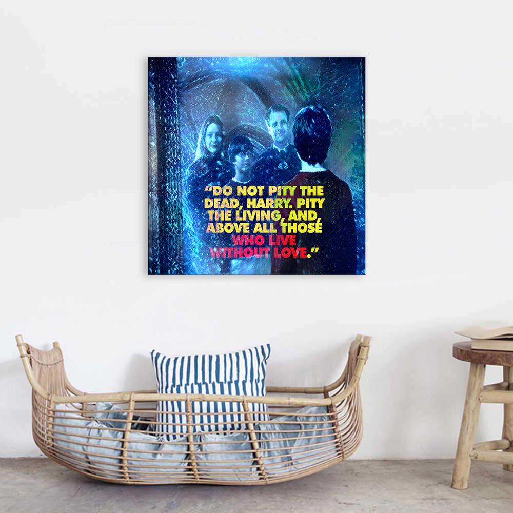 Blue Inspirational Quote 1 Piece HD Multi Panel Canvas Wall Art Frame - Original Frame