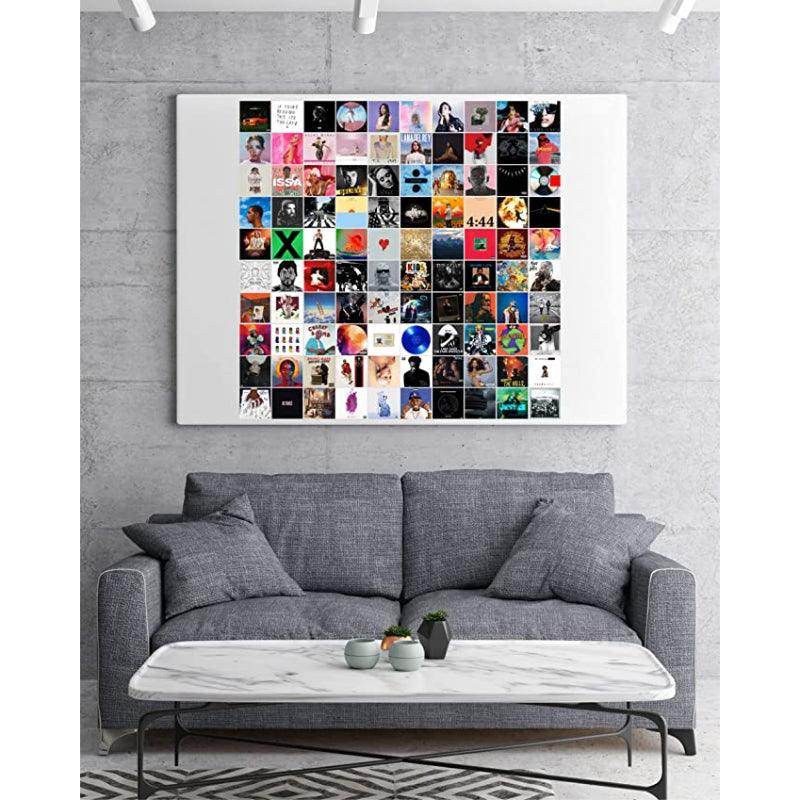 Square Printed Music Album Cover Posters Collage Kit - Original Frame