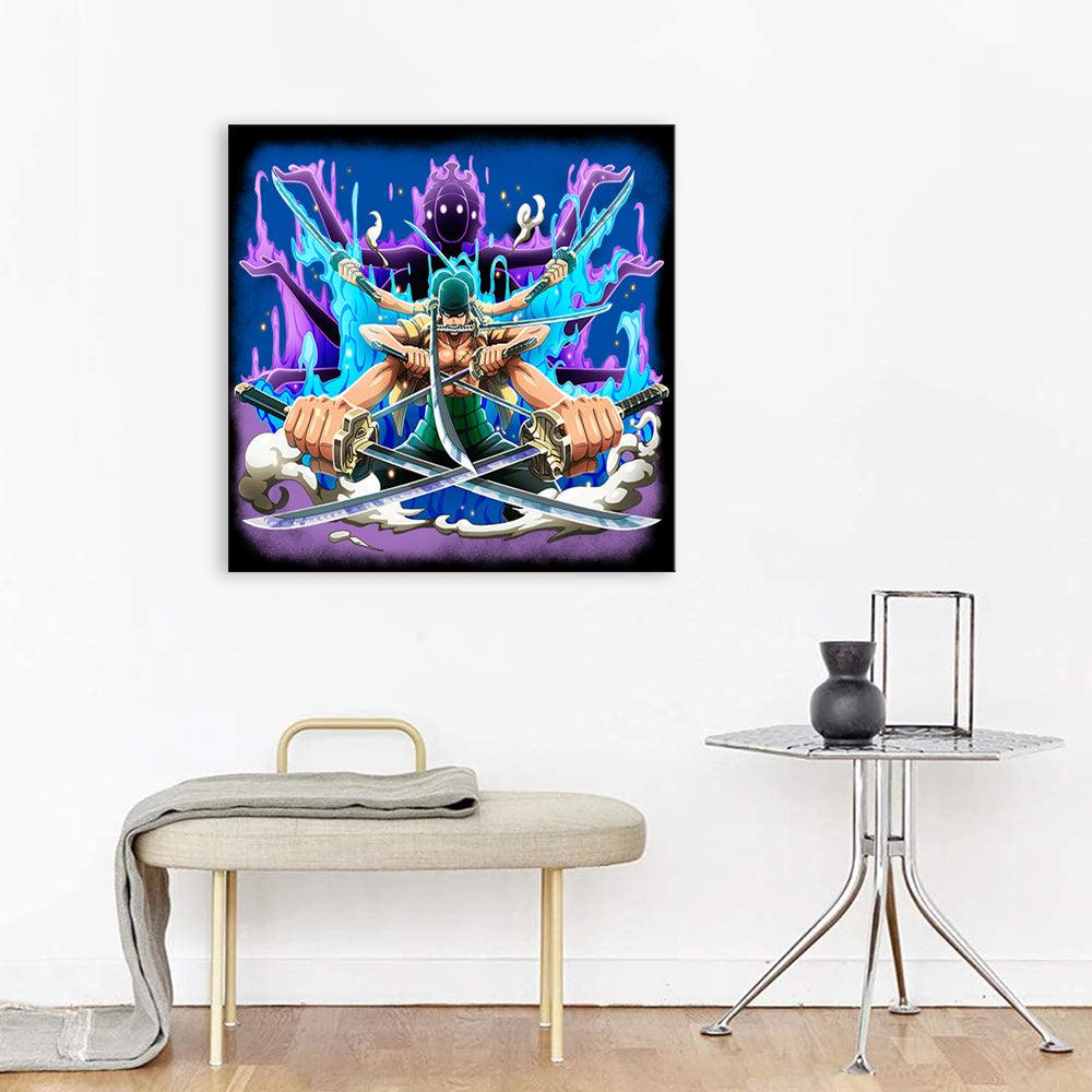 Purple Anime 1 Piece HD Multi Panel Canvas Wall Art - Original Frame