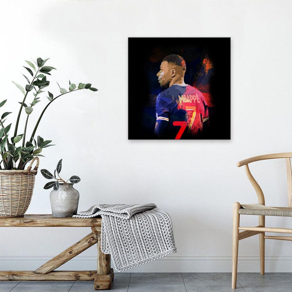 Mbappé 1 Piece HD Multi Panel Canvas Wall Art Frame - Original Frame