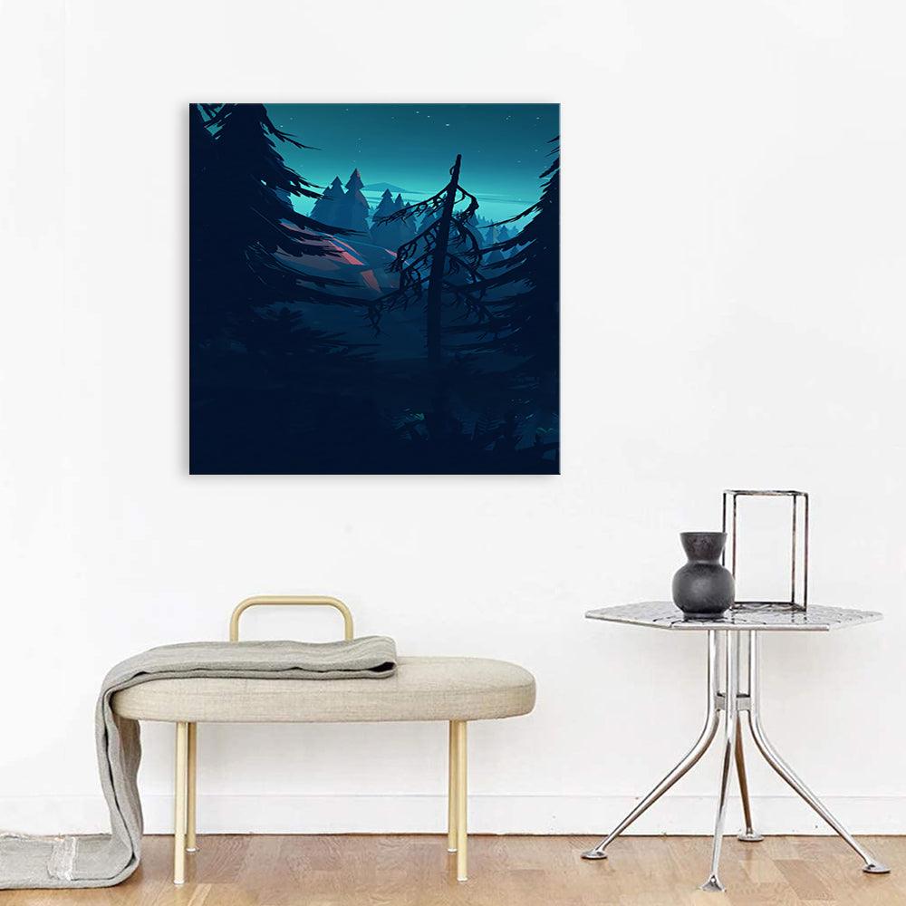 The Blue Woods 1 Piece HD Multi Panel Canvas Wall Art Frame - Original Frame