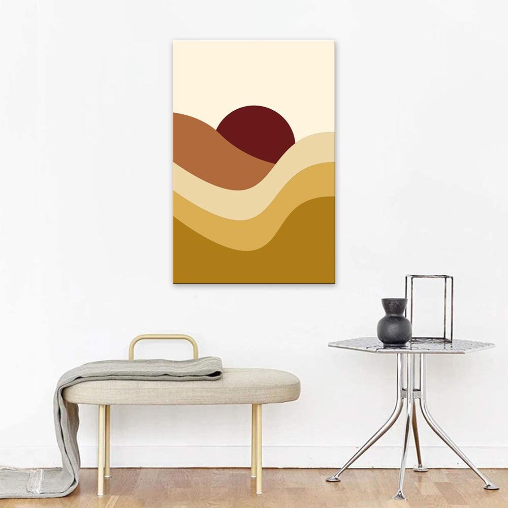 The Abstract Sunset 1 Piece HD Multi Panel Canvas Wall Art Frame - Original Frame