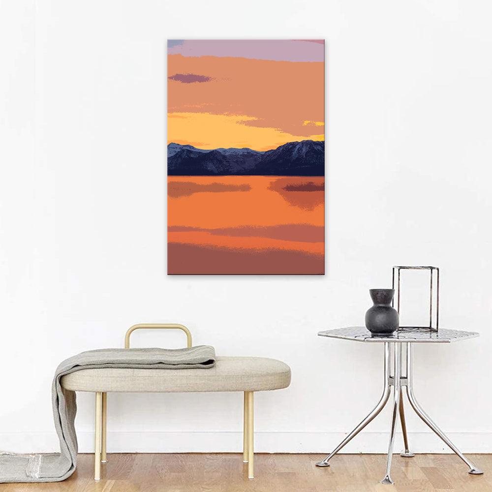 The Fruitsy Sunset 1 Piece HD Multi Panel Canvas Wall Art Frame - Original Frame