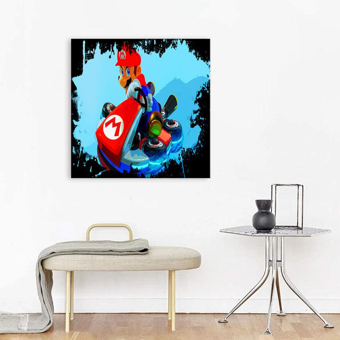 Mario Cars 1 Piece HD Multi Panel Canvas Wall Art Frame