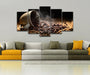 Fragrant Coffee Beans 5 Piece HD Multi Panel Canvas Wall Art Frame - Original Frame