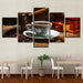 Coffee Delight 5 Piece HD Multi Panel Canvas Wall Art Frame - Original Frame