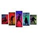 Marvel Superheroes Silhouettes 5 Piece HD Multi Panel Canvas Wall Art Frame - Original Frame