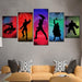 Marvel Superheroes Silhouettes 5 Piece HD Multi Panel Canvas Wall Art Frame - Original Frame