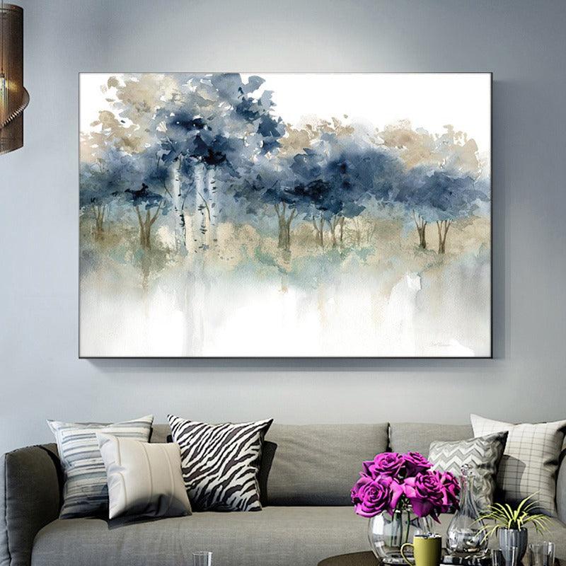 Forest Decoration Posters and Prints Canvas Oil Painting - Original Frame