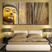 Solemn Meditating 3 Piece HD Multi Panel Canvas Wall Art Frame - Original Frame