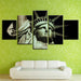 Statue Of Liberty 5 Piece HD Multi Panel Canvas Wall Art Frame - Original Frame