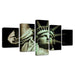 Statue Of Liberty 5 Piece HD Multi Panel Canvas Wall Art Frame - Original Frame