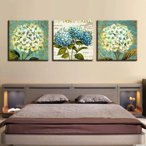 Beautiful Bouquet Flowers 3 Piece HD Multi Panel Canvas Wall Art Frame - Original Frame