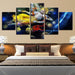 Lord Vishnu 5 Piece HD Multi Panel Canvas Wall Art Frame - Original Frame