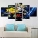 Lord Vishnu 5 Piece HD Multi Panel Canvas Wall Art Frame - Original Frame