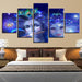 Radha And Krishna 5 Piece HD Multi Panel Canvas Wall Art - Original Frame