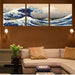 Great Waves 3 Piece HD Multi Panel Canvas Wall Art Frame - Original Frame