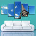 Eiffel Tower 5 Piece HD Multi Panel Canvas Wall Art Frame - Original Frame