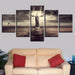 Christ The Redeemer 5 Piece HD Multi Panel Canvas Wall Art Frame - Original Frame