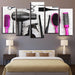 Hair Dressing Tools 5 Piece HD Multi Panel Canvas Wall Art Frame - Original Frame