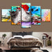 Abstract Horse 5 Piece HD Multi Panel Canvas Wall Art Frame - Original Frame