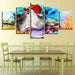 Abstract Horse 5 Piece HD Multi Panel Canvas Wall Art Frame - Original Frame