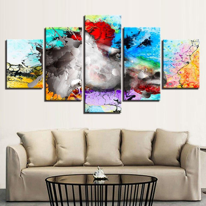 Abstract Horse 5 Piece HD Multi Panel Canvas Wall Art Frame