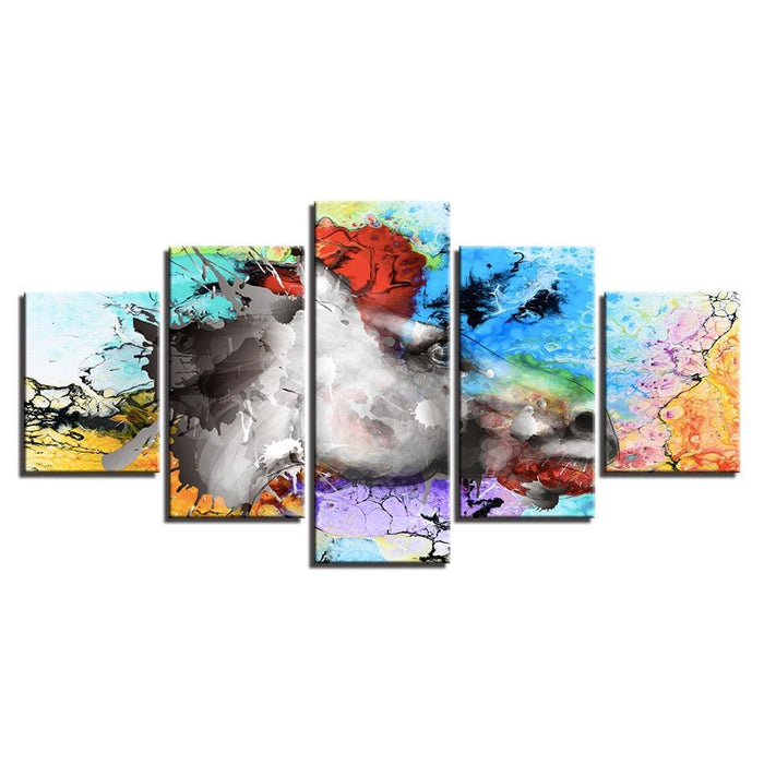 Abstract Horse 5 Piece HD Multi Panel Canvas Wall Art Frame - Original Frame