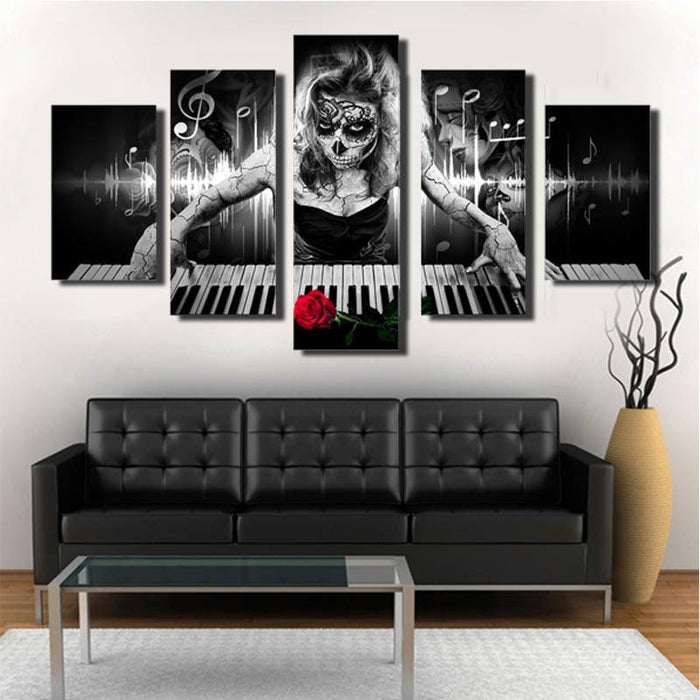 Day Of The Dead 5 Piece HD Multi Panel Canvas Wall Art Frame