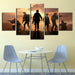 America Soldiers 5 Piece HD Multi Panel Canvas Wall Art Frame - Original Frame