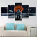 Astronaut In Space 5 Piece HD Multi Panel Canvas Wall Art Frame - Original Frame