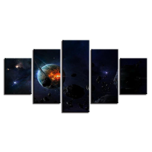 Saturn 5 Piece HD Multi Panel Canvas Wall Art Frame - Original Frame