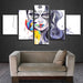 Abstract 5 Piece HD Multi Panel Canvas Wall Art Frame - Original Frame