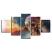 Colorful Alien 5 Piece HD Multi Panel Canvas Wall Art Frame - Original Frame