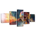 Colorful Alien 5 Piece HD Multi Panel Canvas Wall Art Frame - Original Frame