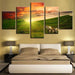 Horse Running 5 Piece HD Multi Panel Canvas Wall Art Frame - Original Frame