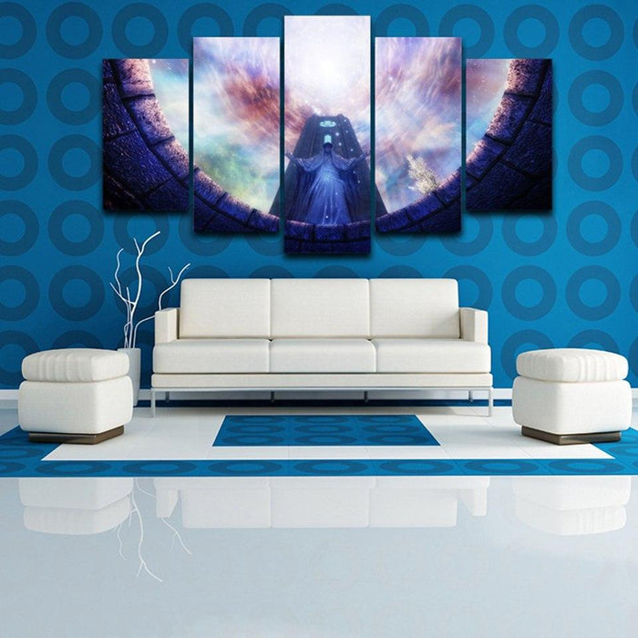 Game Statues 5 Piece HD Multi Panel Canvas Wall Art Frame - Original Frame