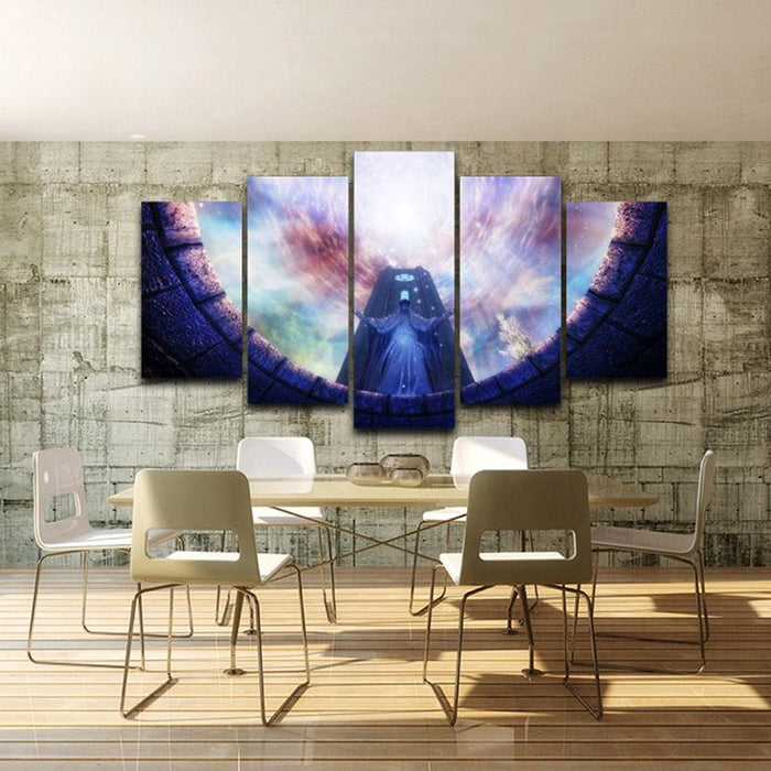 Game Statues 5 Piece HD Multi Panel Canvas Wall Art Frame - Original Frame