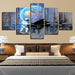 Astronaut Piano Dream 5 Piece HD Multi Panel Canvas Wall Art Frame - Original Frame