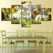 Unicorn Garden 5 Piece HD Multi Panel Canvas Wall Art Frame - Original Frame