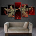 Bird Art 5 Piece HD Multi Panel Canvas Wall Art - Original Frame